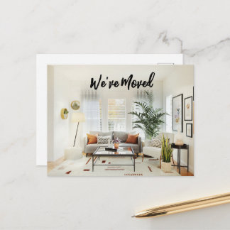 Living Room We've Moved Postcard