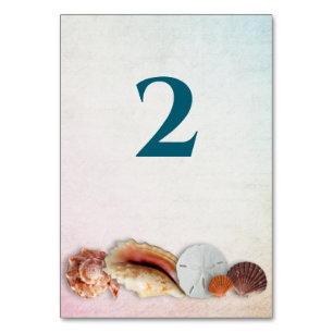 Living Seas Seashells Table Number Cards