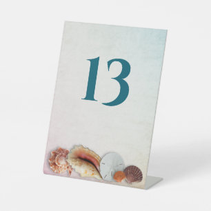 Living Seas Seashells Table Number Pedestal Sign