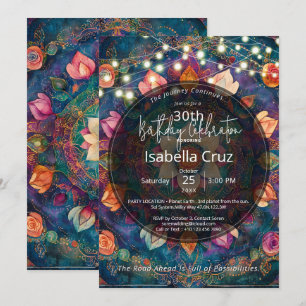 Living Tapestry Floral Mandala Design Invitation