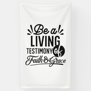 Living Testimony Bible Quote Christian Motivation Banner