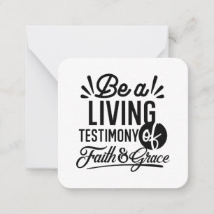 Living Testimony Bible Quote Christian Motivation Card