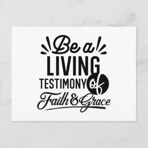 Living Testimony Bible Quote Christian Motivation Holiday Postcard