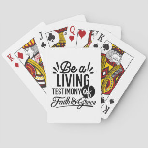 Living Testimony Bible Quote Christian Motivation Playing Cards
