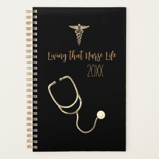 Living that Nurse Life Elegant Hand Lettered Gold Planner