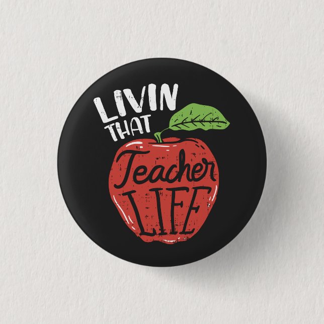 Living That Teacher Life Head of School 3 Cm Round Badge (Front)