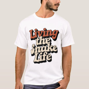 Living the Corn Snake Life Typography Reptile Lo T-Shirt