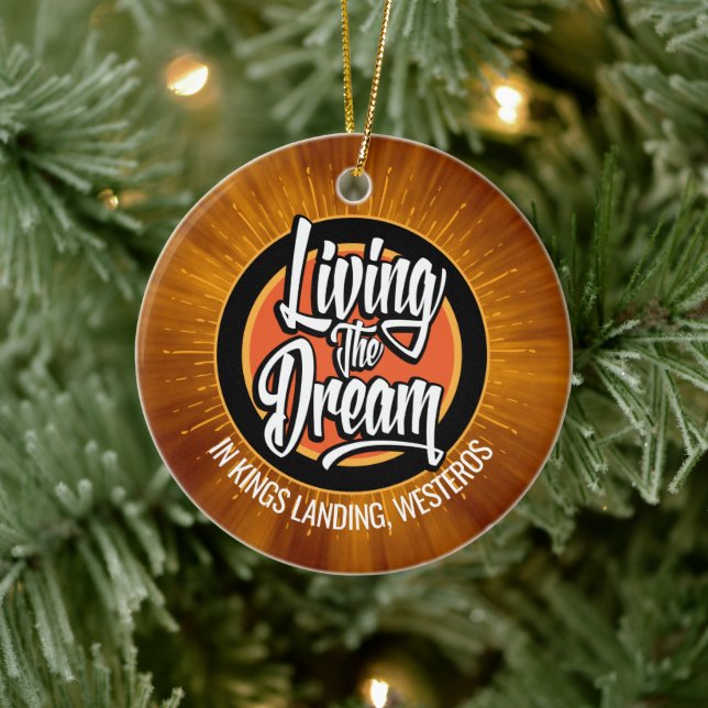 Living the Dream Ceramic Ornament (Tree)