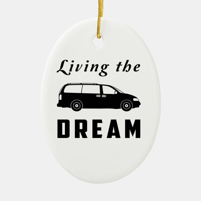 Living the Dream Ceramic Tree Decoration (Front)
