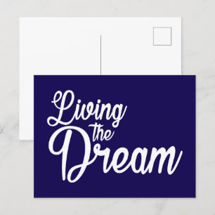 Living The Dream Inspirational Motivational Postcard
