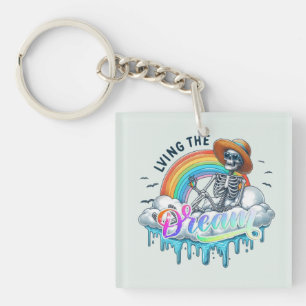 Living The Dream - Skeleton Key Ring
