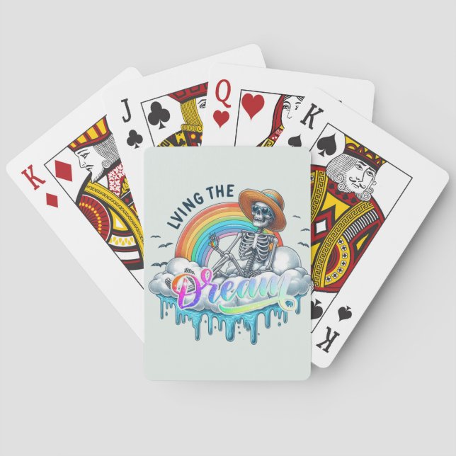 Living The Dream - Skeleton Playing Cards (Back)