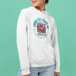 Living The Fourth Day Cursillo DeColores Rooster Hoodie