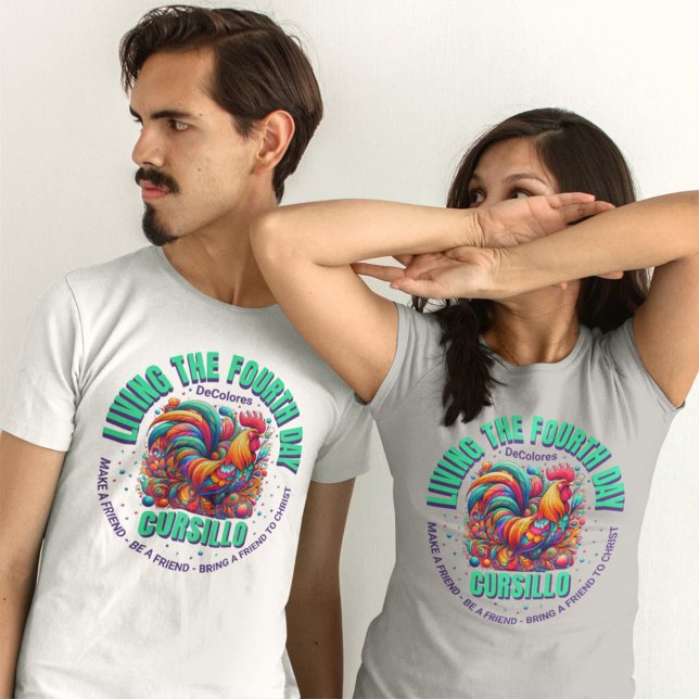 Living The Fourth Day Cursillo DeColores Rooster T-Shirt (Creator Uploaded)