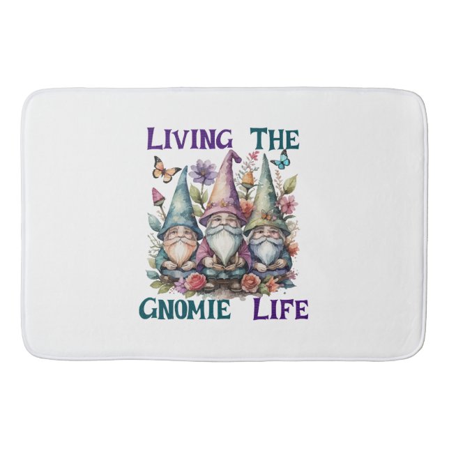 Living The Gnome Life Bath Mat (Front)
