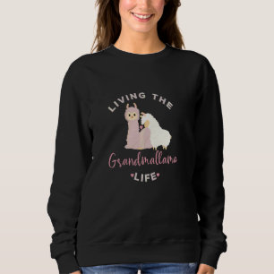 Living The Grandmallama Life Pregnancy Announcemen Sweatshirt