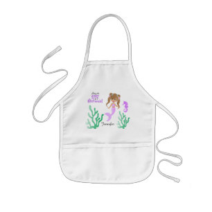 Living the Life of a  🧜‍♀️ Mermaid - Lavender Kids Apron
