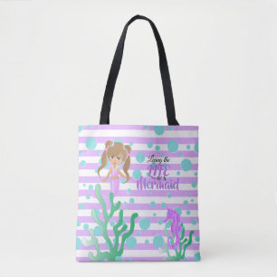 Living the Life of a Mermaid - Lavender Tote Bag