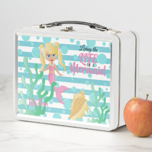 Living the Life of a Mermaid Metal Lunch Box