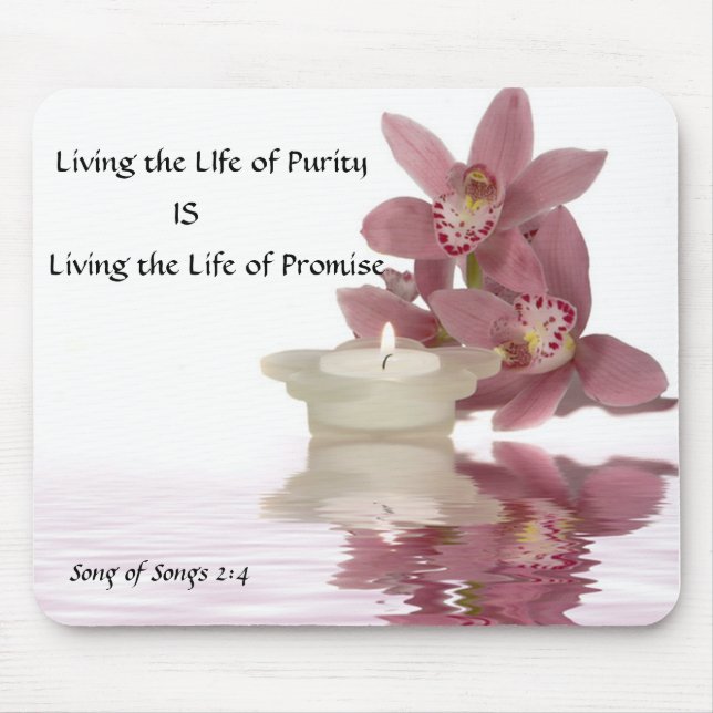 Living the Life of Purity Mousepad. Mouse Mat (Front)