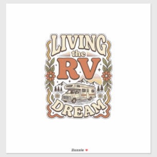 Living the RV Dream Vintage Camping Shirt Design_1