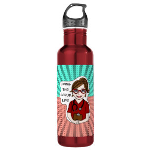 Living the Scrub Life   Medical Professional Humou 710 Ml Water Bottle