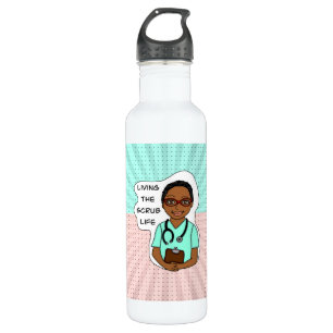 Living the Scrub Life   Nurse, Caregiver, Doctor 710 Ml Water Bottle