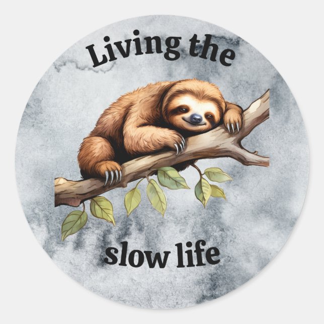 Living the slow life Sticker (Front)