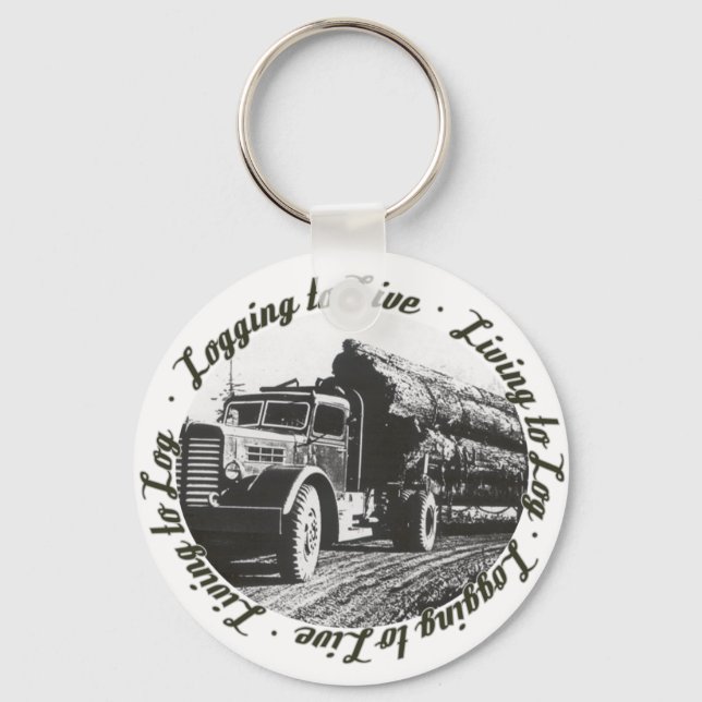 Living to Log, Logging to Live Key Ring (Front)