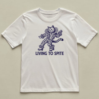 Living To Spite Funny Cat Illustrated T-Shirt