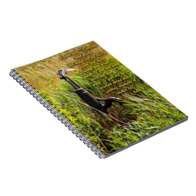 Living Water John 4 Inspirational Notebook (Right Side)