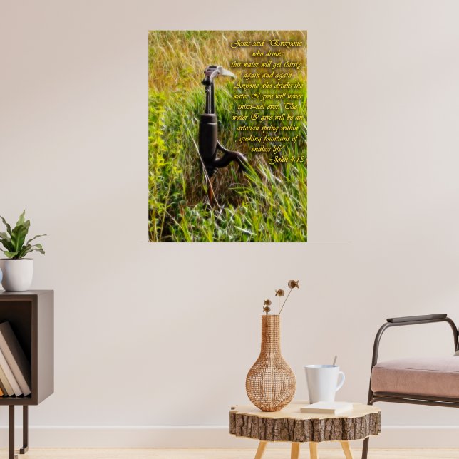 Living Water John 4 Inspirational Poster (Living Room 3)