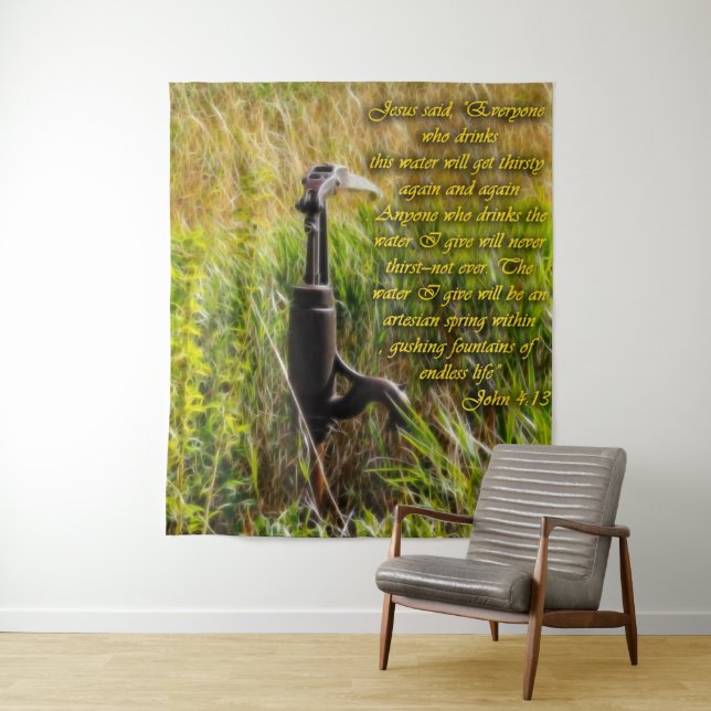 Living Water John 4 Inspirational Tapestry (In Situ)