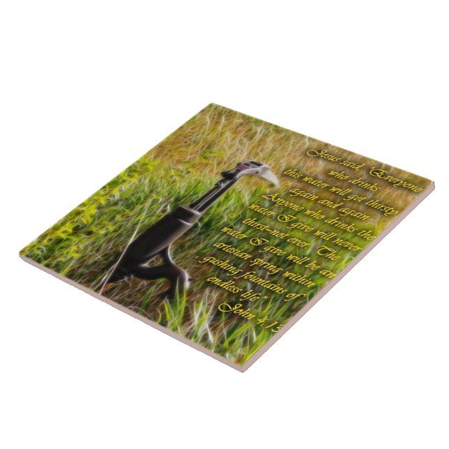 Living Water John 4 Inspirational Tile (Side)