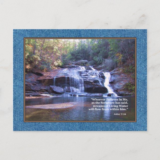 Living Water John 7:38 Postcard (Front)