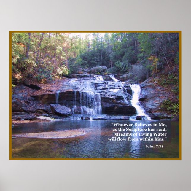Living Water John 7:38 POSTER PRINT (Front)