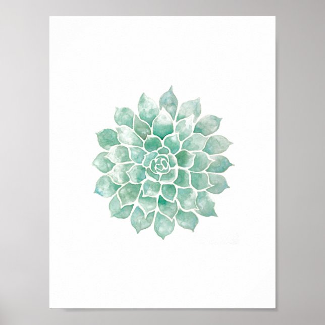 Living Watercolors: Blue-Green Poster (Front)