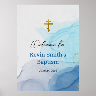 Living Waters Orthodox Christian Baptism Poster