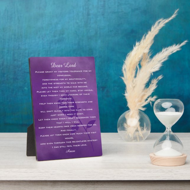 Living with Alzheimer's Prayer Plaque (Side)