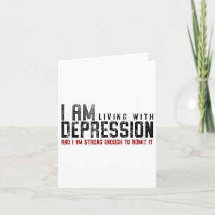 Living With Depression - Mind And Mental Health Aw Card