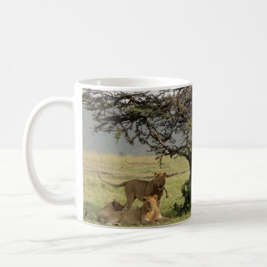 Living with Lions Mug with Out of Africa Quote