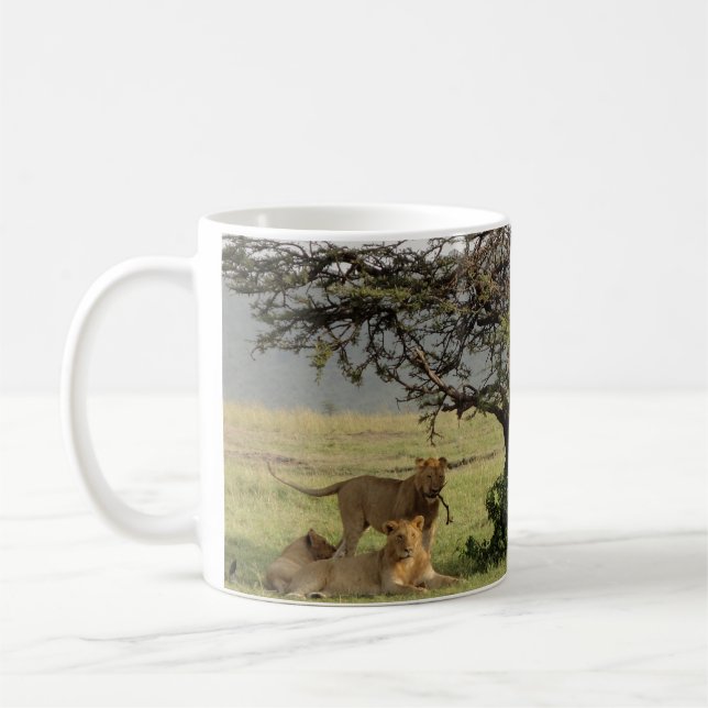 Living with Lions Mug with Out of Africa Quote (Left)