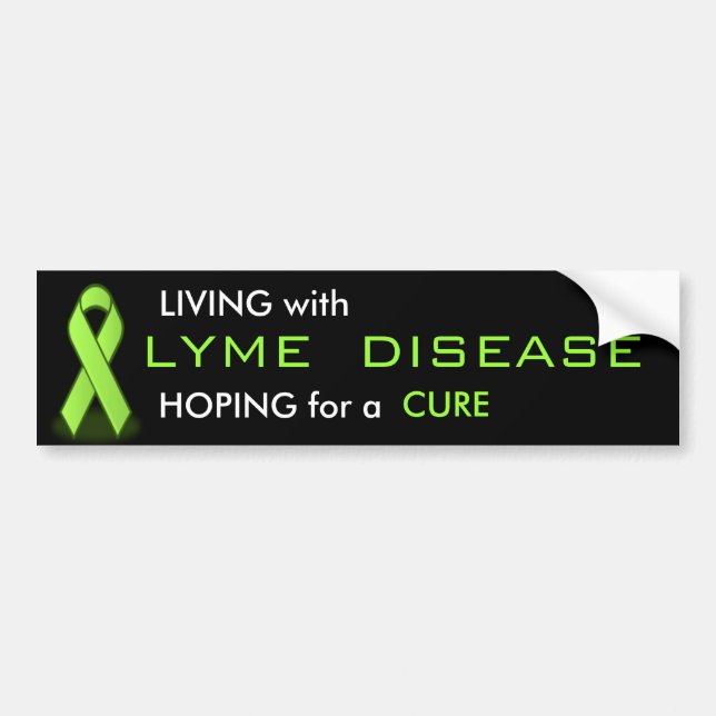 Living with Lyme Disease Bumper Sticker (Front)