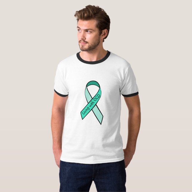 Living with OCD Obsessive Compulsive Disorder T-Shirt (Front Full)