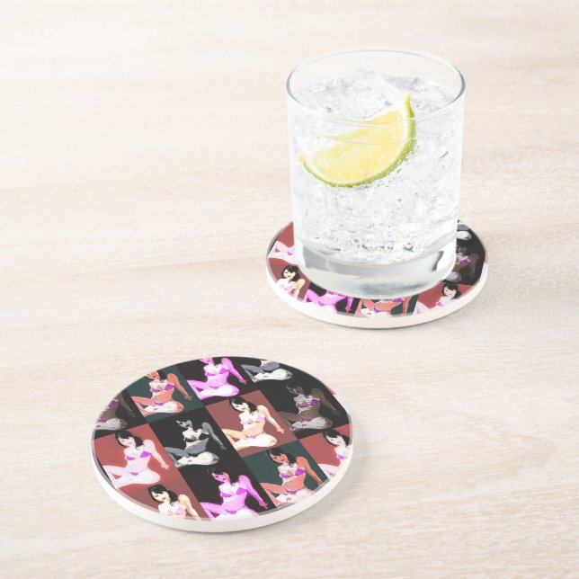 LivingDoll 7 Collage Coaster (Side)