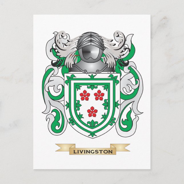 Livingston Coat of Arms (Family Crest) Postcard (Front)