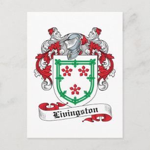 Livingston Family Crest Postcard