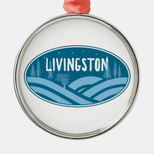 Livingston Montana Outdoors Metal Tree Decoration