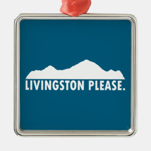 Livingston Montana Please Metal Tree Decoration