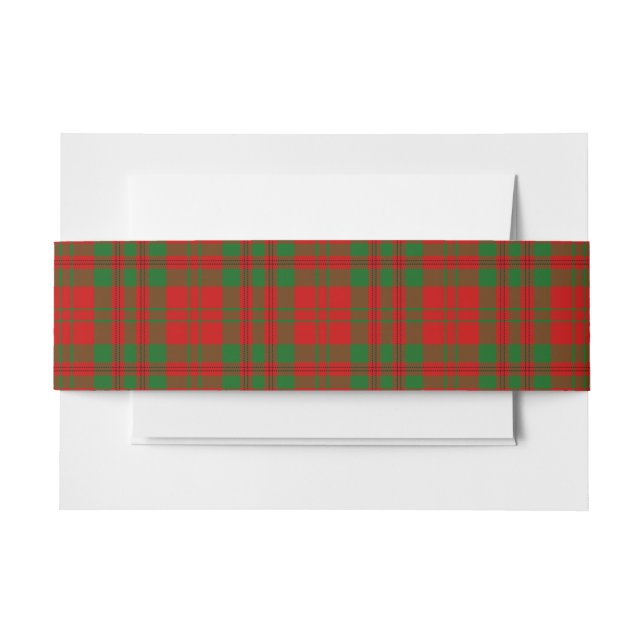 Livingston Scottish Tartan Belly Band Invitation Belly Band (Front Example)